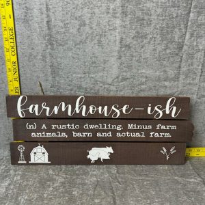 Farmhouse-ish Wood Sign Simon Sez Auctions Tyler TX