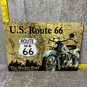 Route 66 Mother Road Metal Tin Wall Decoration Simon Sez Auctions Tyler TX