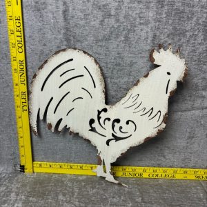 Farmhouse Metal Tin Rooster Wall Decoration Simon Sez Auctions Tyler TX
