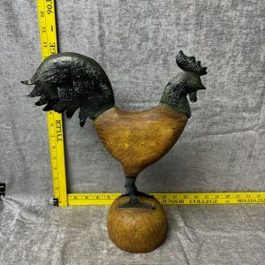 Wood/Metal Rooster Home Decoration Simon Sez Auctions Tyler, TX