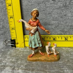 Retired Vintage Fontanini Depose Italy Belina w/3 Geese Simon Sez Auctions Tyler TX