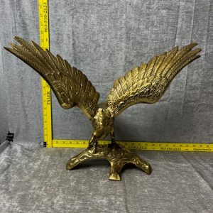 Large Brass Mid-Century Eagle Sculpture Simon Sez Auctions Tyler TX
