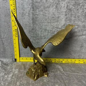 Vintage Brass Eagle Spread Wings Sculpture Figurine Statue Simon Sez Auctions Tyler TX
