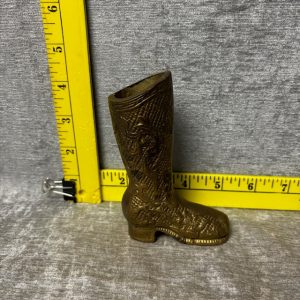 Miniature Vintage Brass Boot Simon Sez Auctions Tyler TX