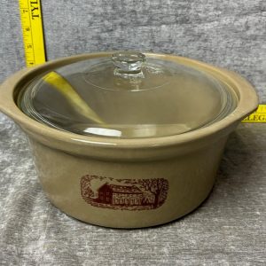 Vintage Amana Radarange Western Stoneware Country Cooker Crock Pot with Lid Simon Sez Auctions Tyler TX